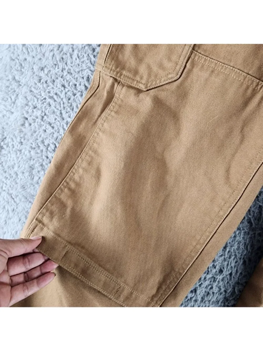 Duluth Pants Mens 40x30 Brown Double Knee Cotton Mid Rise Cargo